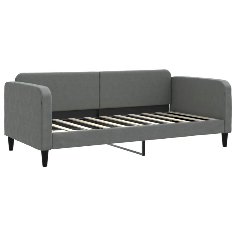 vidaXL Daybed with Trundle&Drawers without Mattress Dark Grey 90x190 cm