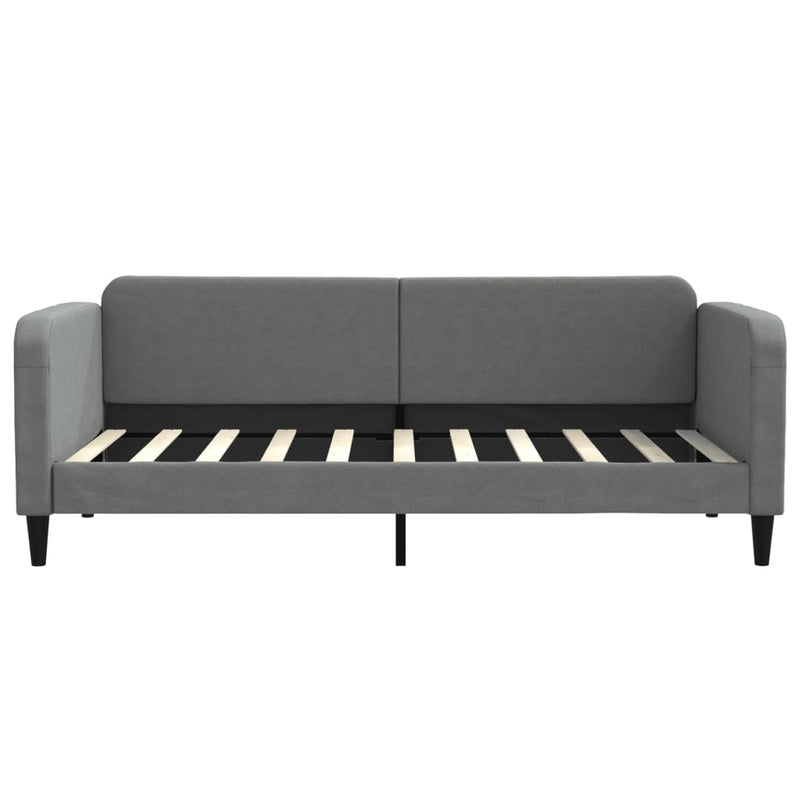 vidaXL Daybed with Trundle&Drawers without Mattress Dark Grey 90x190 cm