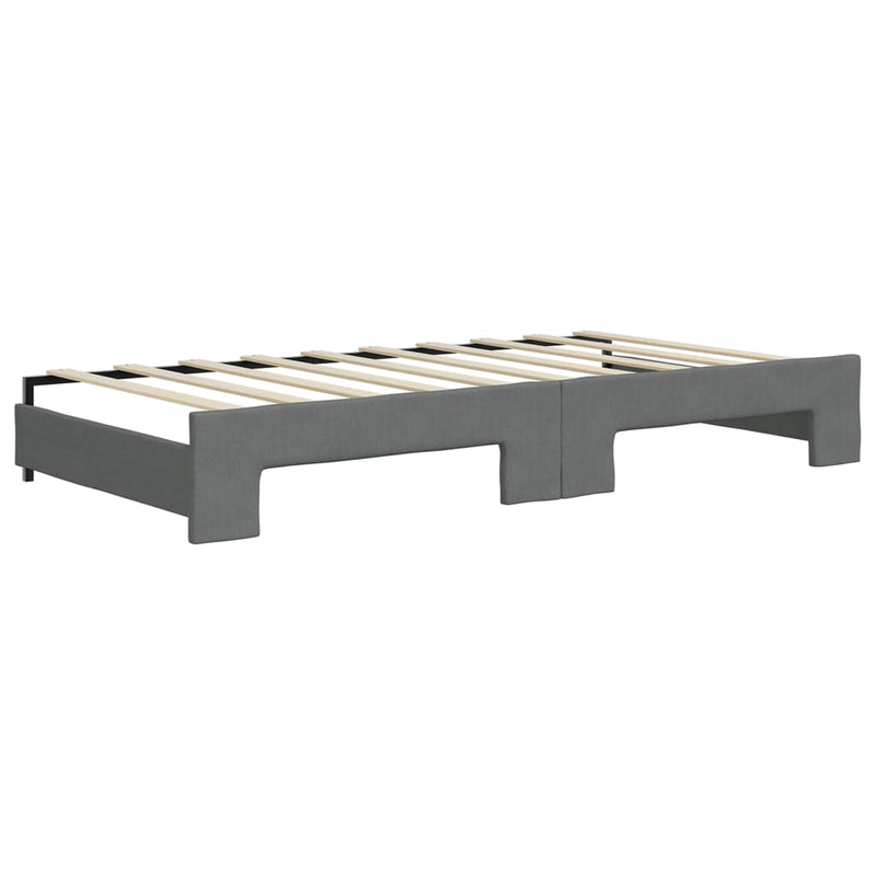vidaXL Daybed with Trundle&Drawers without Mattress Dark Grey 90x190 cm