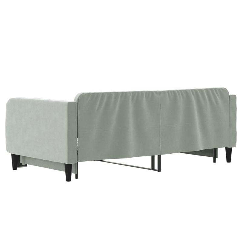 vidaXL Daybed with Trundle without Mattress Light Grey 90x190 cm