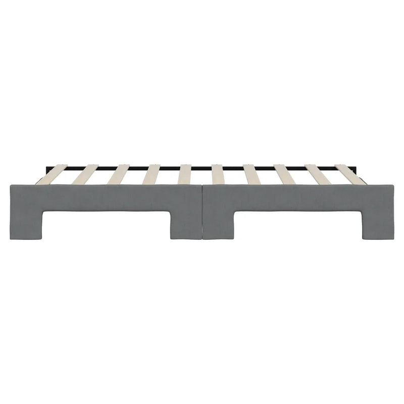 Daybed with Trundle without Mattress Dark Grey 90x190 cm