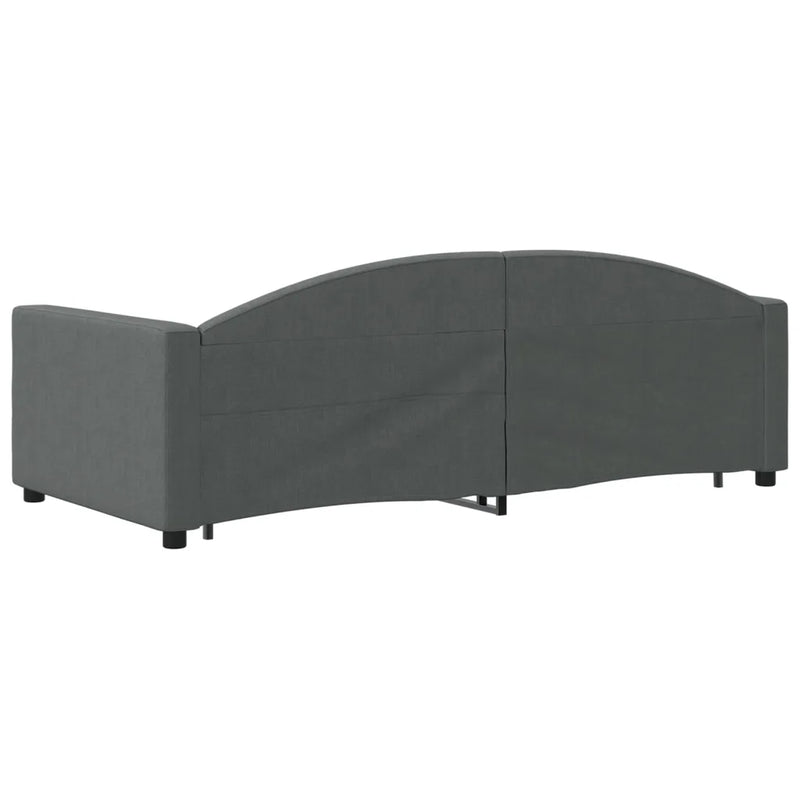 Daybed with Trundle&Drawers without Mattress Dark Grey 90x190 cm