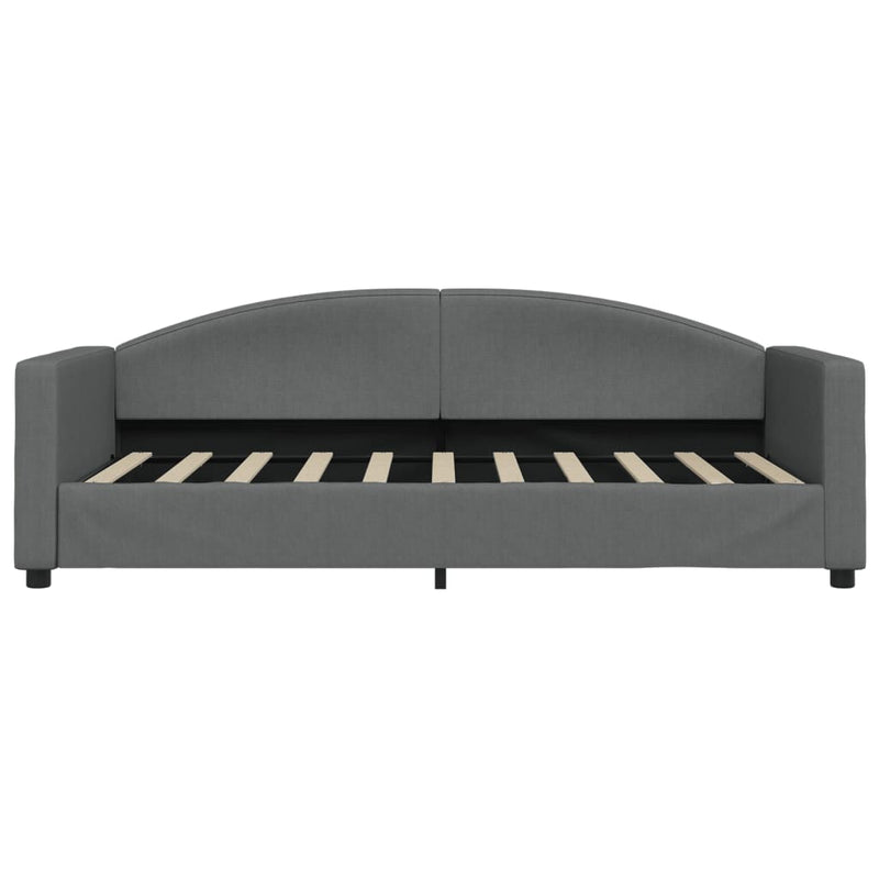 vidaXL Daybed with Trundle&Drawers without Mattress Dark Grey 90x190 cm