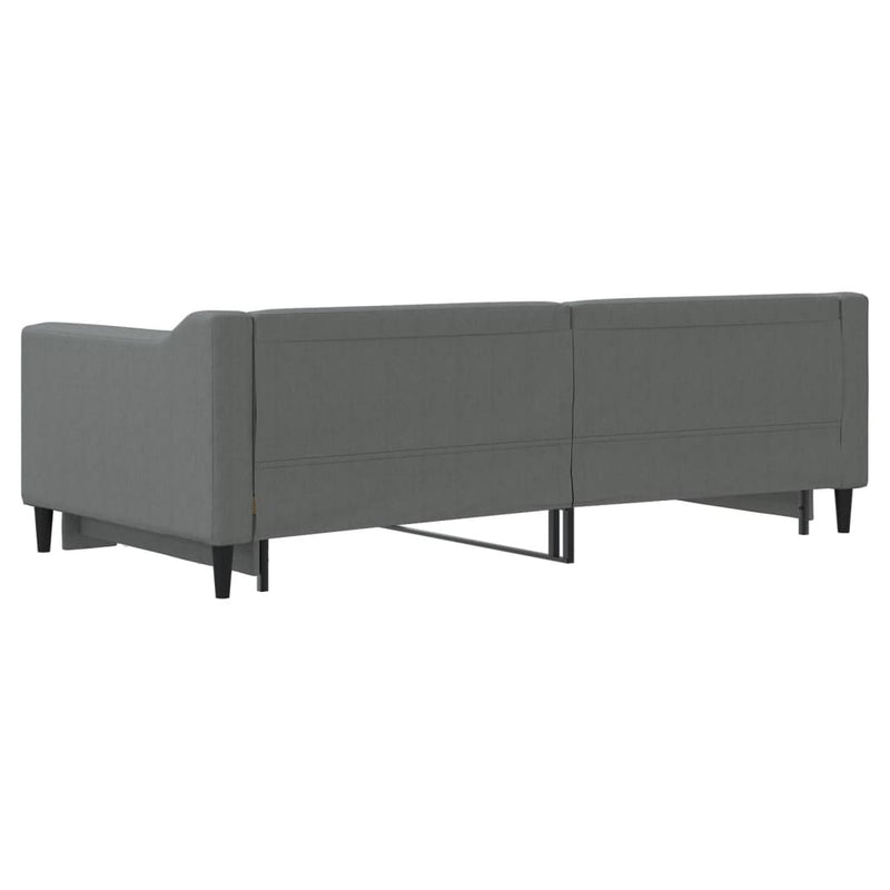 vidaXL Daybed with Trundle without Mattress Dark Grey 90x190 cm