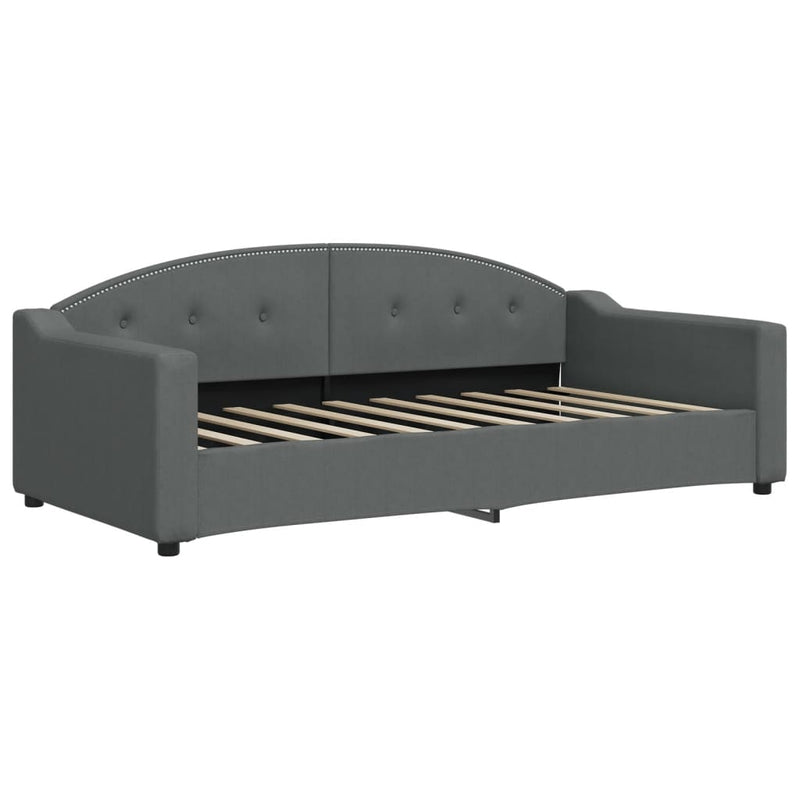 vidaXL Daybed with Trundle&Drawers without Mattress Dark Grey 90x190 cm
