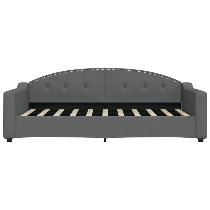 vidaXL Daybed with Trundle&Drawers without Mattress Dark Grey 90x190 cm