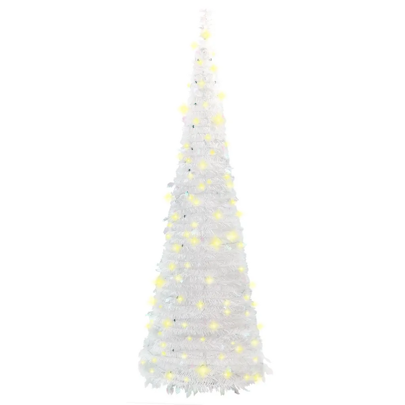 Artificial Christmas Tree Pop-up 150 LEDs White 180 cm