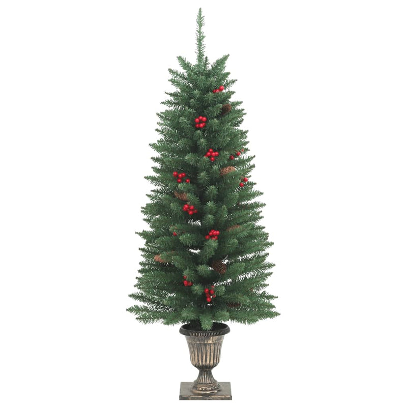 vidaXL Artificial Christmas Trees 2 pcs 100 LEDs Green 120 cm