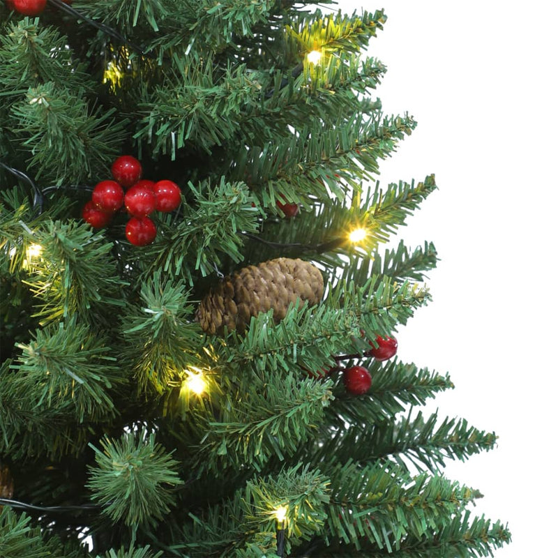 vidaXL Artificial Christmas Trees 2 pcs 100 LEDs Green 120 cm