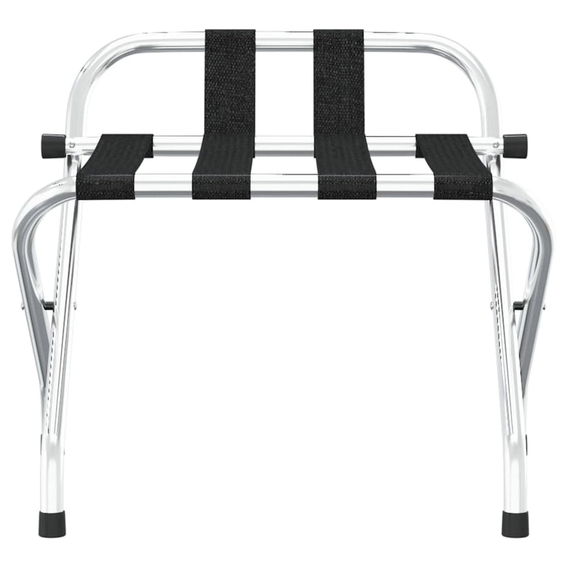 vidaXL Luggage Rack with Backrest Silver 56x39x52cm