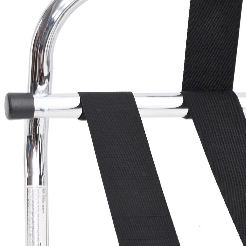 vidaXL Luggage Rack with Backrest Silver 56x39x52cm