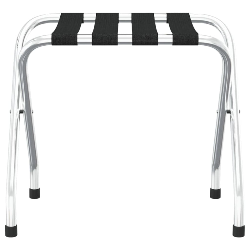 vidaXL Luggage Rack Black and Silver 56x40x49 cm