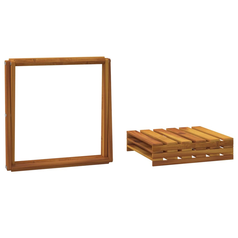 vidaXL 3-Tier Folding Shelf Brown 43x31x63 cm Solid Wood Acacia