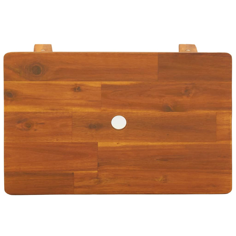 vidaXL Stool 45x29x45 cm Rectangular Solid Wood Acacia