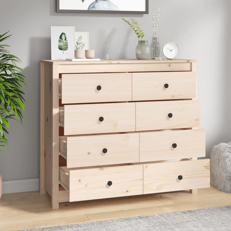 vidaXL Side Cabinet 100x40x90 cm Solid Wood Pine