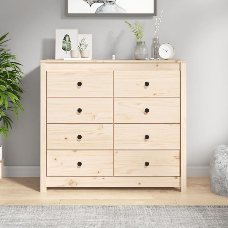vidaXL Side Cabinet 100x40x90 cm Solid Wood Pine
