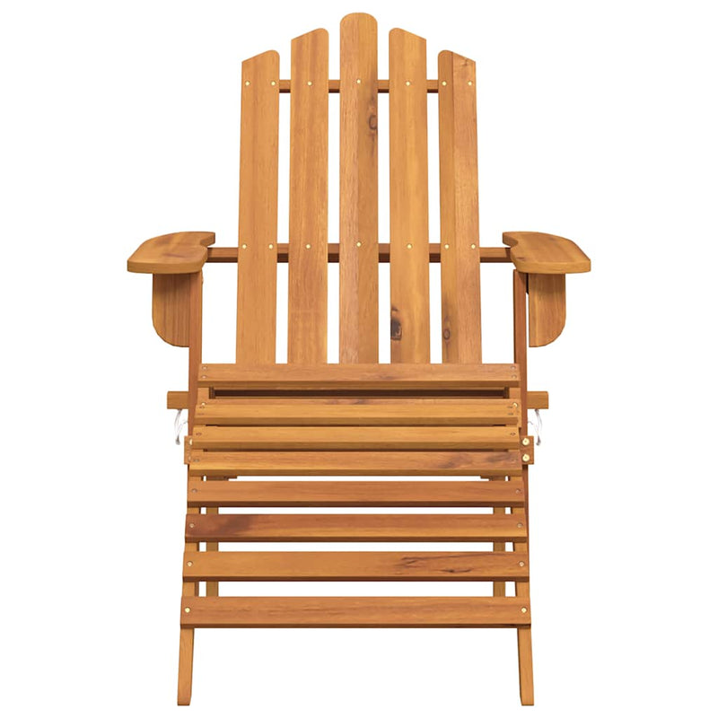 vidaXL Garden Adirondack Chairs with Footrests 2 pcs Solid Wood Acacia