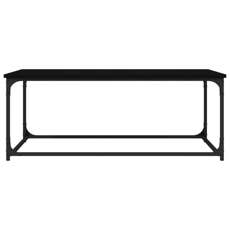 vidaXL Coffee Table Black 102x50x40 cm Engineered Wood and Iron