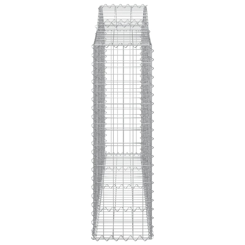 vidaXL Arched Gabion Baskets 2 pcs 200x30x100/120 cm Galvanised Iron