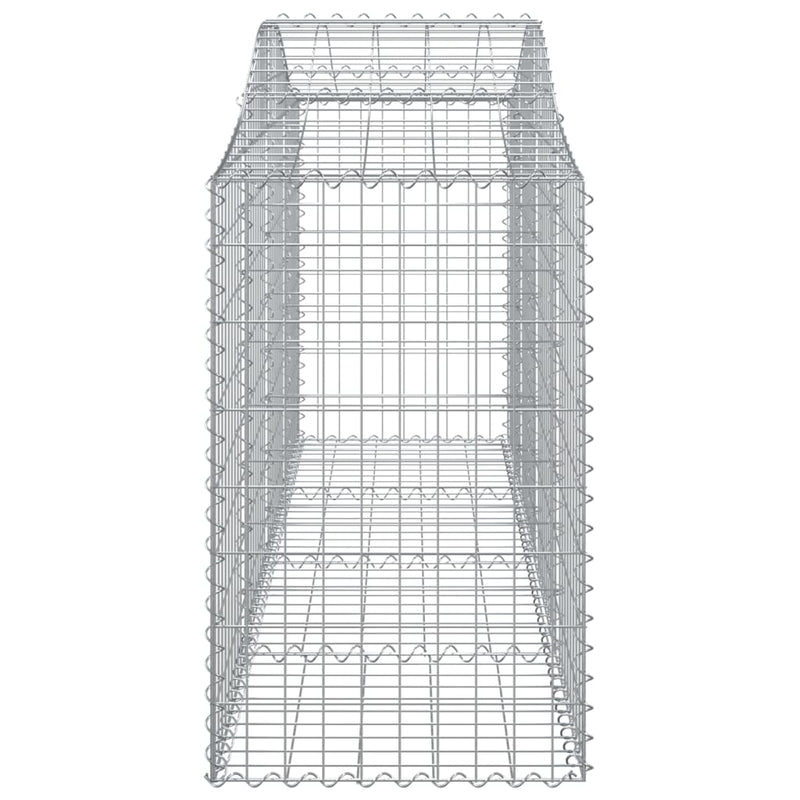 vidaXL Arched Gabion Baskets 6 pcs 200x50x80/100 cm Galvanised Iron