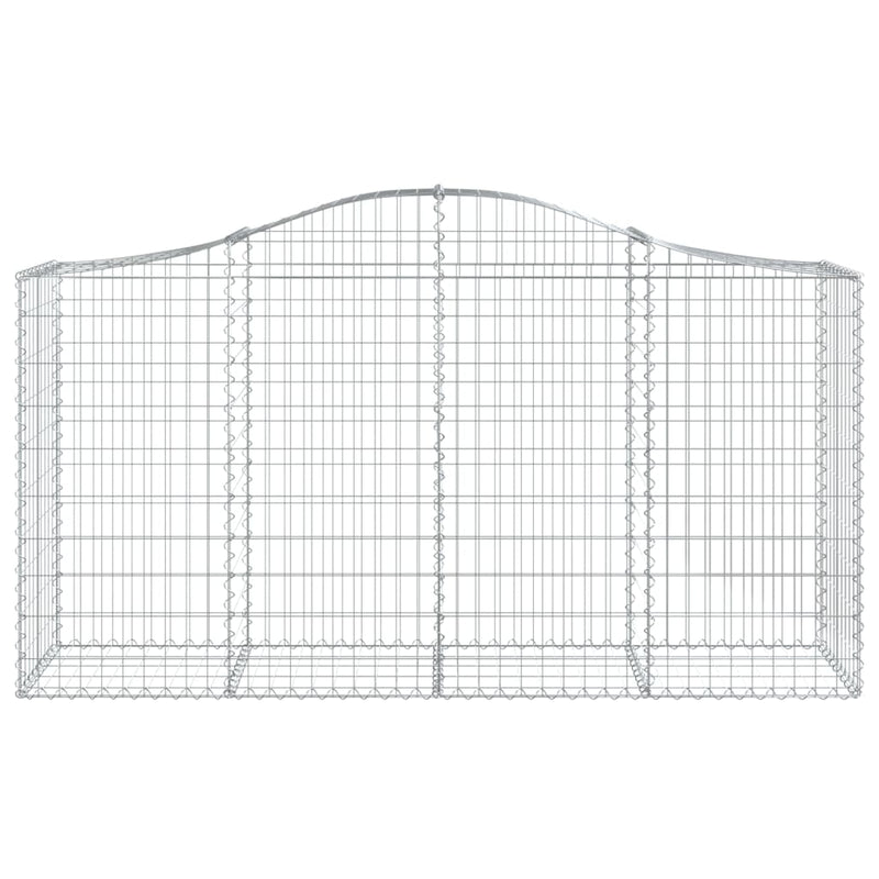 vidaXL Arched Gabion Baskets 3 pcs 200x50x100/120 cm Galvanised Iron