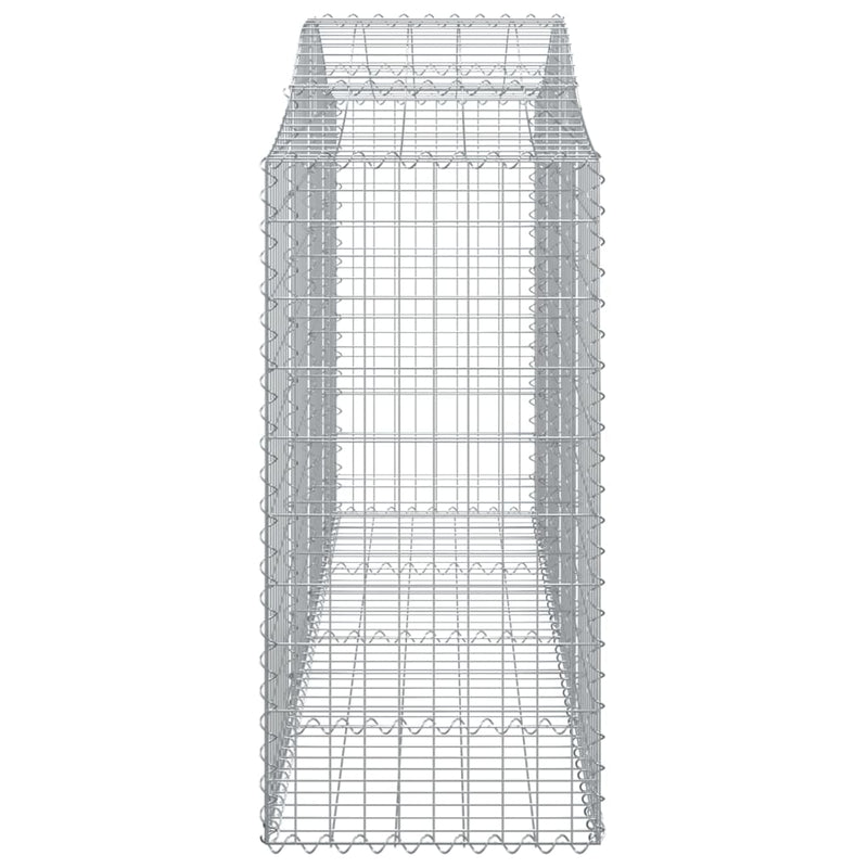 vidaXL Arched Gabion Baskets 3 pcs 200x50x100/120 cm Galvanised Iron