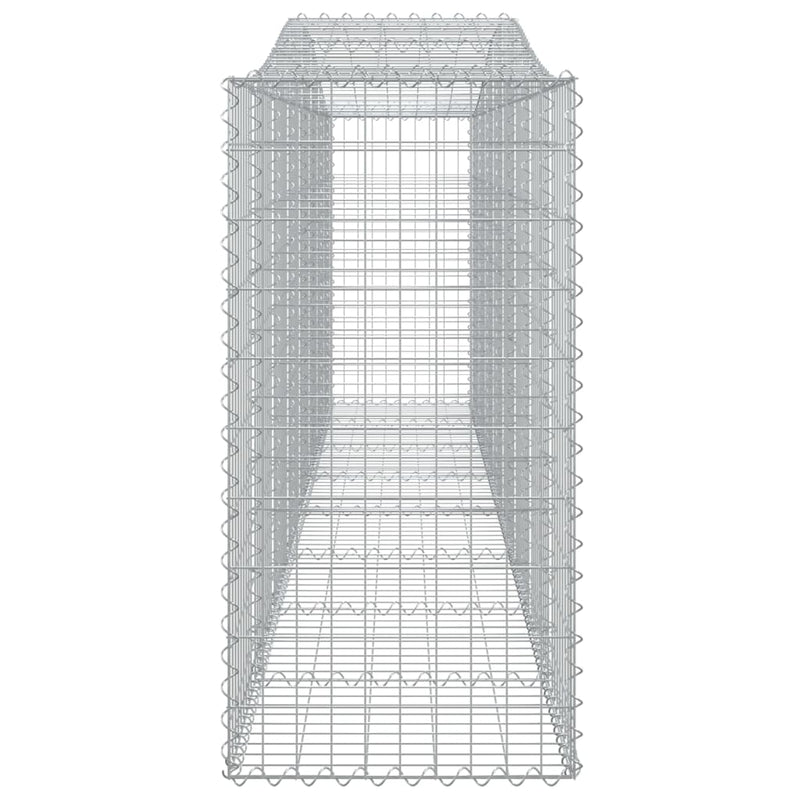 vidaXL Arched Gabion Baskets 2 pcs 400x50x100/120 cm Galvanised Iron