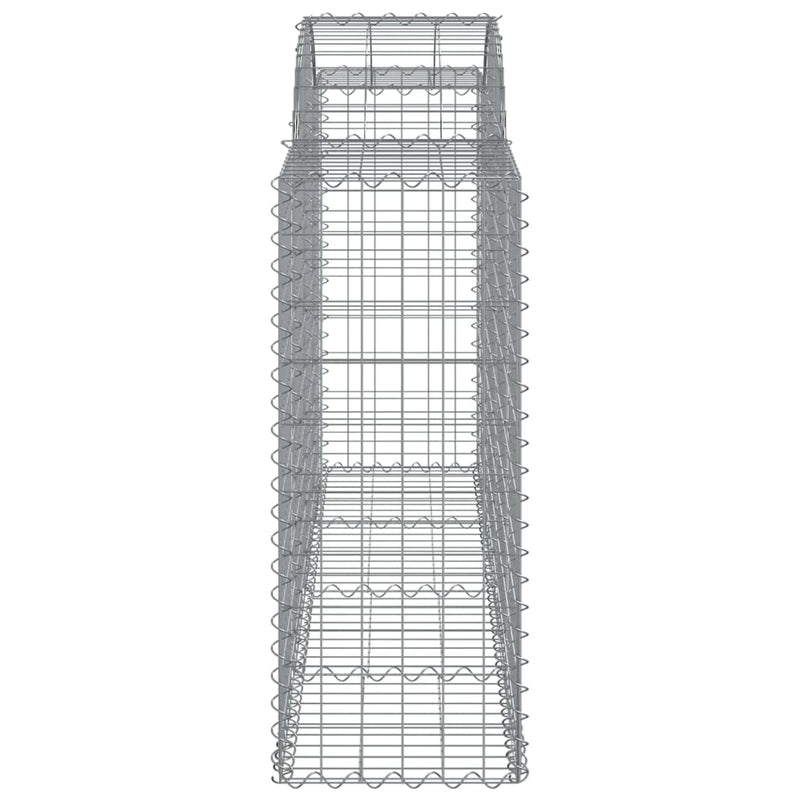 vidaXL Arched Gabion Baskets 2 pcs 200x50x100/120 cm Galvanised Iron