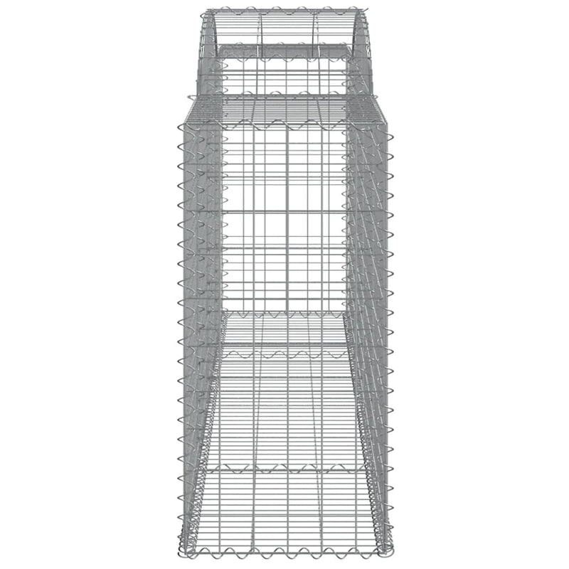 vidaXL Arched Gabion Baskets 2 pcs 300x50x100/120 cm Galvanised Iron