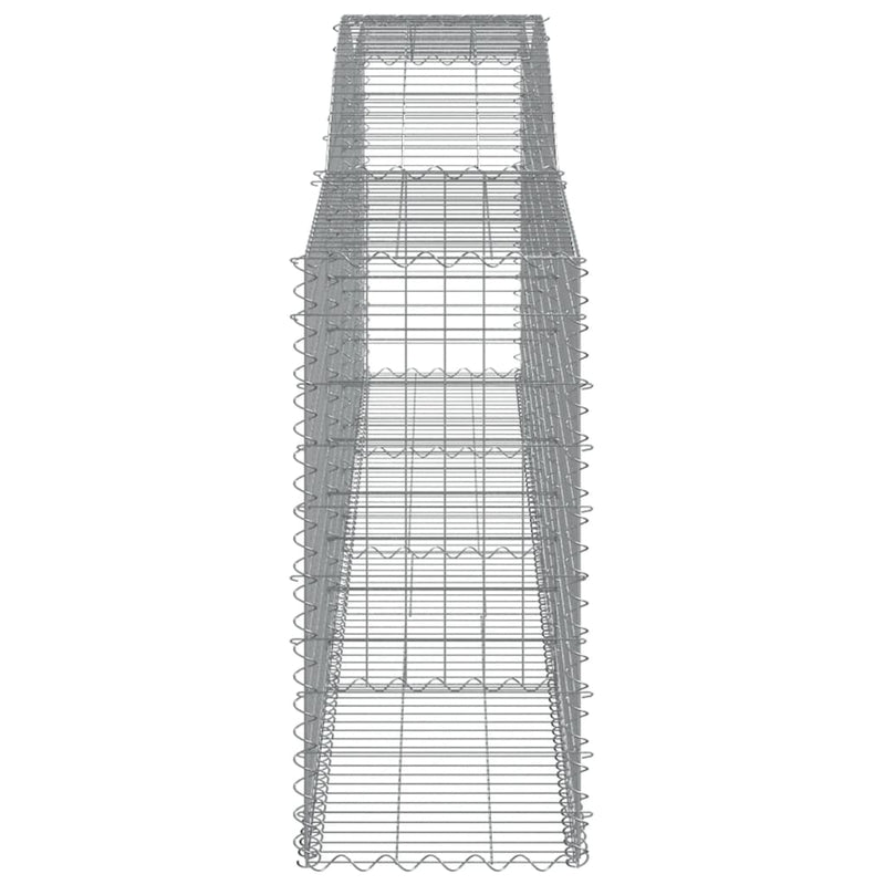 vidaXL Arched Gabion Baskets 2 pcs 400x50x100/120 cm Galvanised Iron