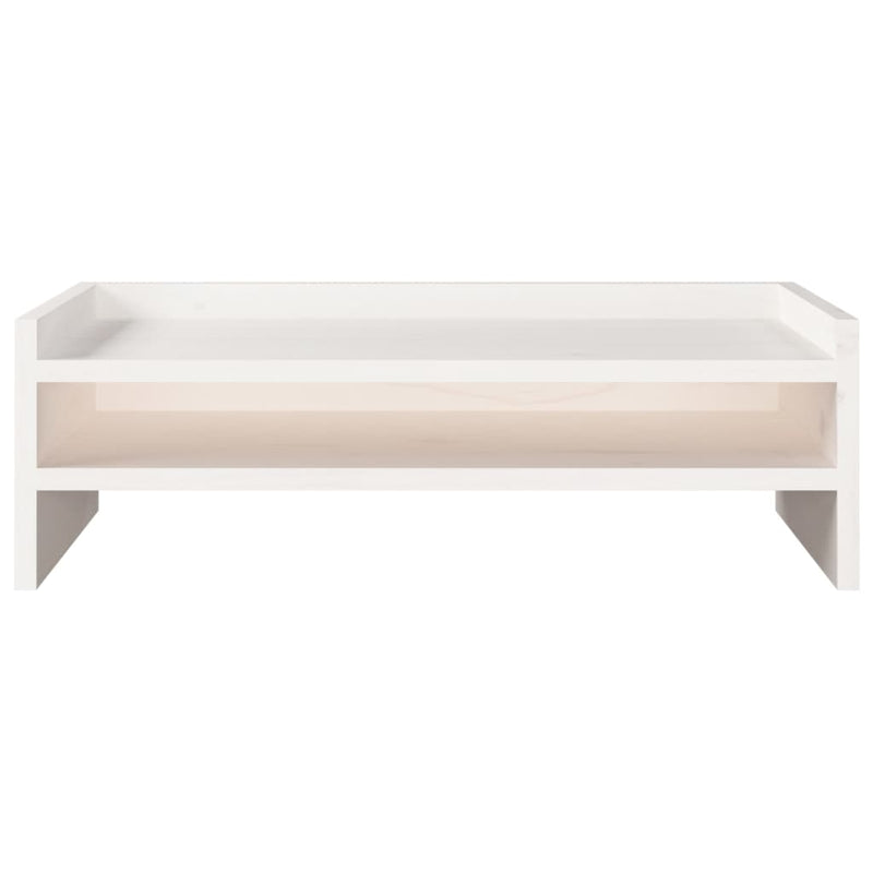 vidaXL Monitor Stand White 50x24x16 cm Solid Wood Pine