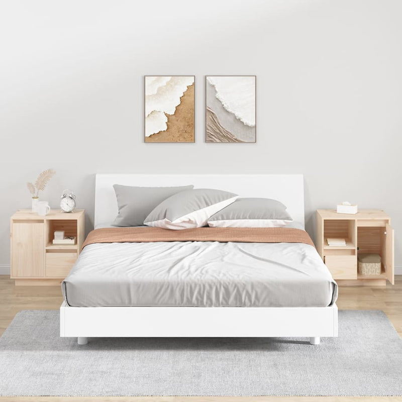 vidaXL Bedside Cabinets 2 pcs 50x34x50 cm Solid Wood Pine