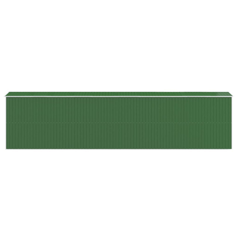 vidaXL Garden Shed Green 192x855x223 cm Galvanised Steel