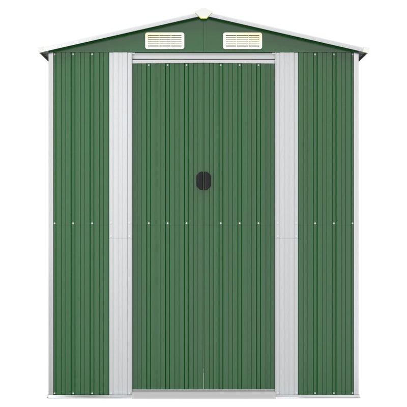vidaXL Garden Shed Green 192x1021x223 cm Galvanised Steel