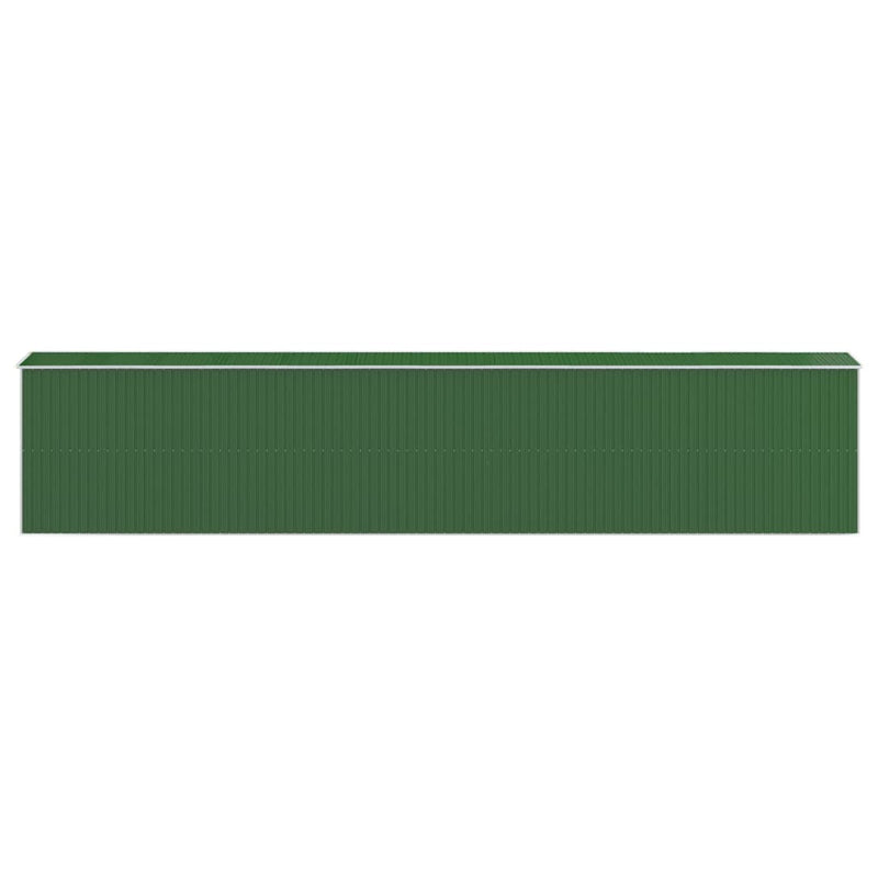 vidaXL Garden Shed Green 192x1021x223 cm Galvanised Steel