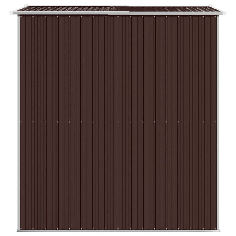vidaXL Garden Shed Dark Brown 192x191x223 cm Galvanised Steel