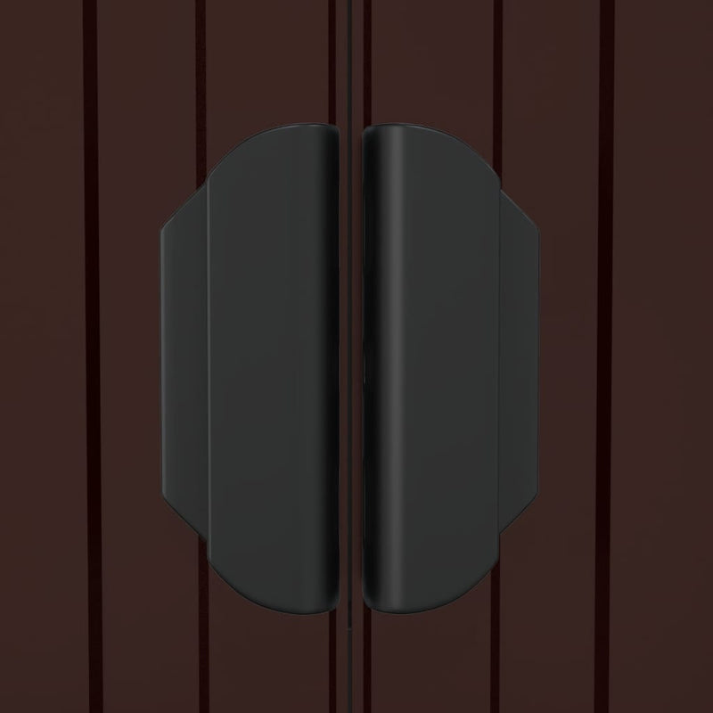 vidaXL Garden Shed Dark Brown 192x191x223 cm Galvanised Steel