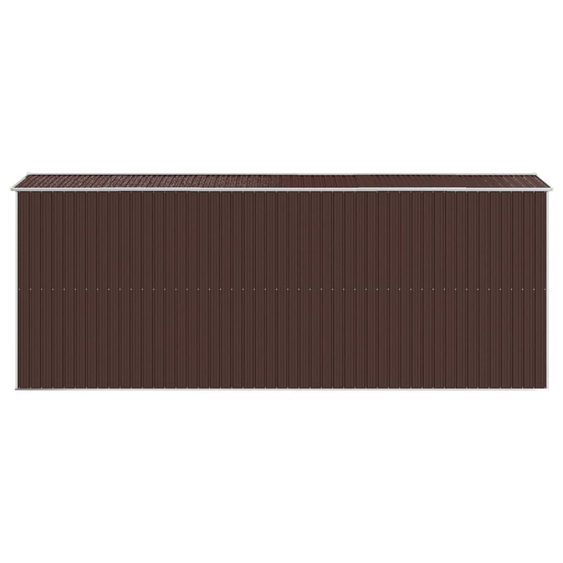 vidaXL Garden Shed Dark Brown 192x523x223 cm Galvanised Steel