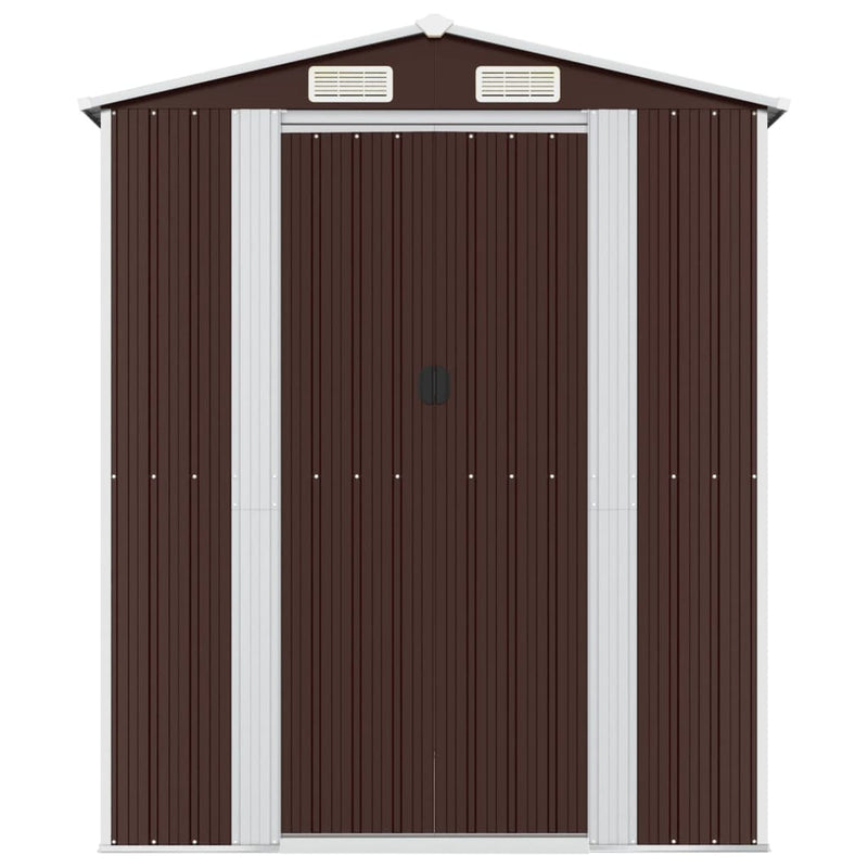 vidaXL Garden Shed Dark Brown 192x689x223 cm Galvanised Steel