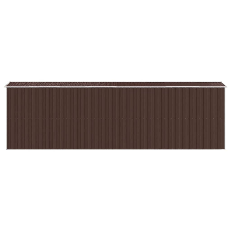 vidaXL Garden Shed Dark Brown 192x689x223 cm Galvanised Steel