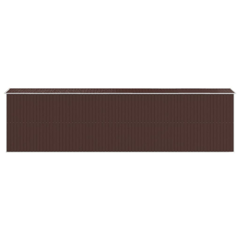 vidaXL Garden Shed Dark Brown 192x772x223 cm Galvanised Steel