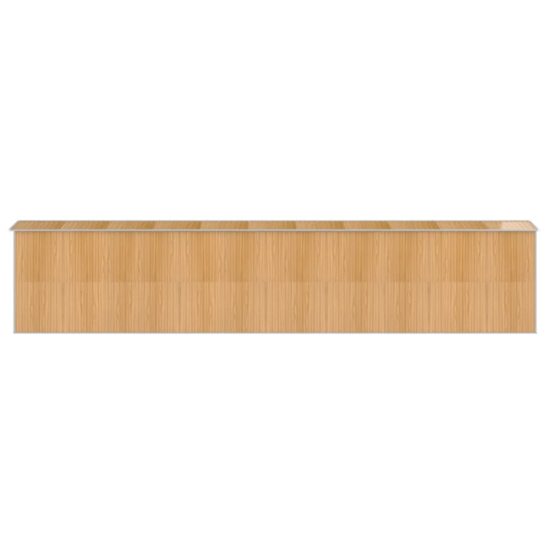 vidaXL Garden Shed Light Brown 192x938x223 cm Galvanised Steel