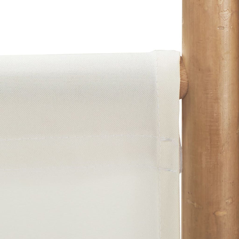 vidaXL Folding 4-Panel Room Divider 160 cm Bamboo and Canvas