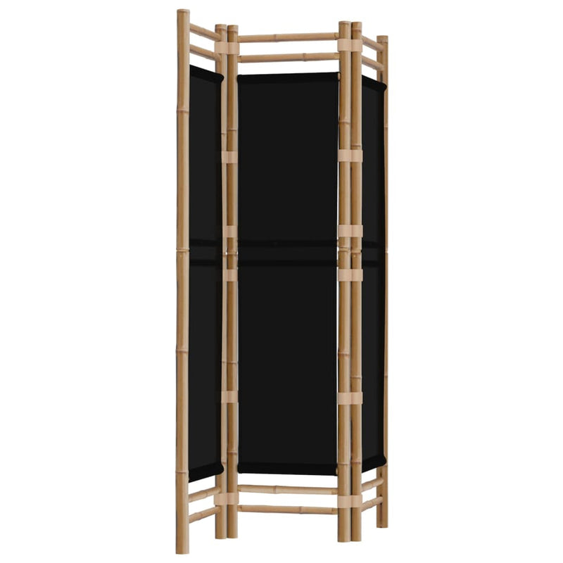 vidaXL Folding 3-Panel Room Divider 120 cm Bamboo and Canvas