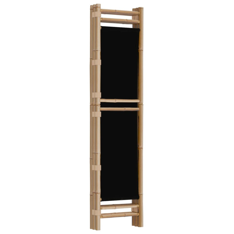 vidaXL Folding 3-Panel Room Divider 120 cm Bamboo and Canvas
