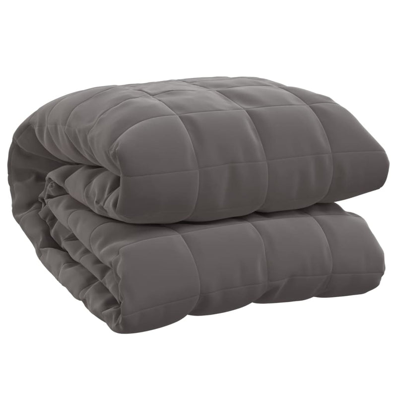 vidaXL Weighted Blanket Grey 120x180 cm 9 kg Fabric