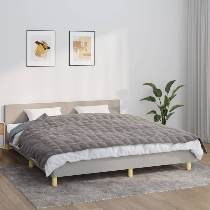 vidaXL Weighted Blanket Grey 155x220 cm 7 kg Fabric