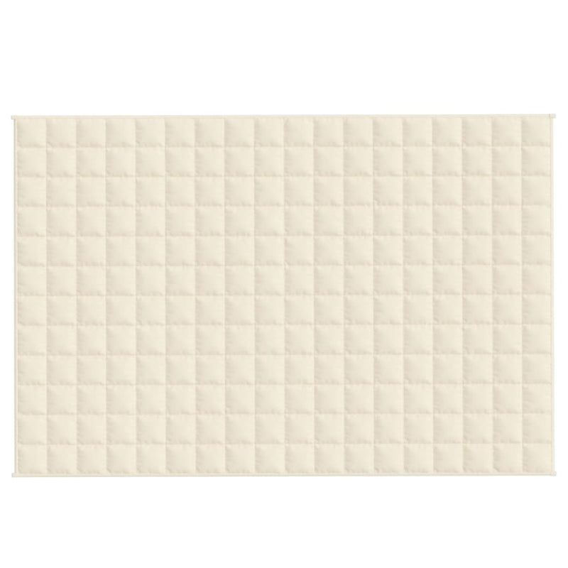 vidaXL Weighted Blanket Light Cream 120x180 cm 9 kg Fabric