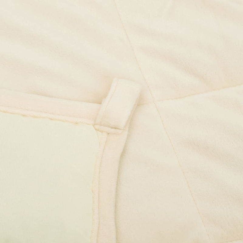 vidaXL Weighted Blanket Light Cream 120x180 cm 9 kg Fabric