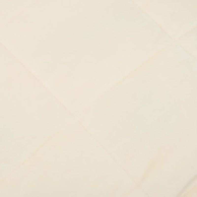 vidaXL Weighted Blanket Light Cream 155x220 cm 7 kg Fabric